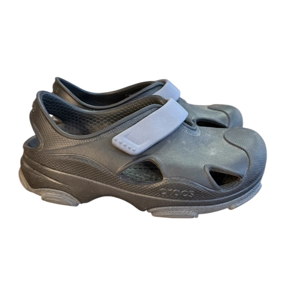Crocs All Terrain Toddler Fisherman Sandal Black Closed Toe Slip-on Children’s 9